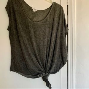 Helmet Lang Asymmetrical Grey Tee
